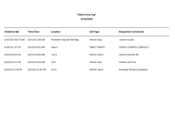 "Daily Crime Log" 6/16/2016