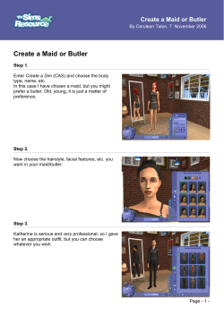 Create a Maid or Butler