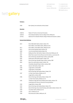 Tim Burns 1960 Born Sydney, lives and works on