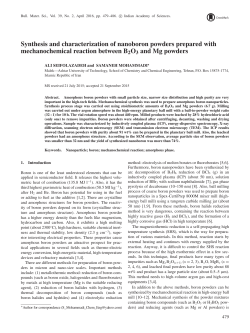 Synthesis and characterization of nanoboron powders prepared with