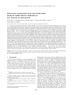 Reflections of East Antarctic Ice Sheet growth - ORCA
