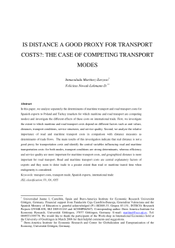 is distance a good proxy for transport costs?