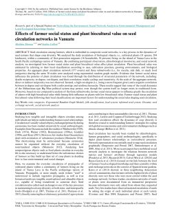 Effects of farmer social status and plant biocultural value on seed