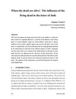 The influence of the living dead in the letter of Jude