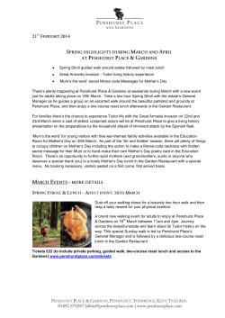 Spring Stroll guided walk around estate followed by roast lunch