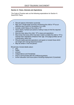 ehcp training document - Sheffield Parent Carer Forum