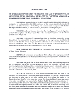 an ordinance providing for the issuance and saleof $70000 notes, in