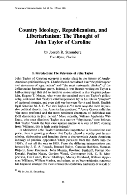 Country Ideology, Republicanism, and Libertarianism