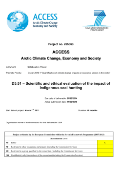Scientific and ethical evaluation of the impact of indigenous seal