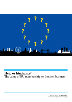 Help or hindrance? - London Chamber of Commerce and Industry