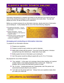 Information interviewing