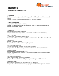 idioms - English for Call Centers