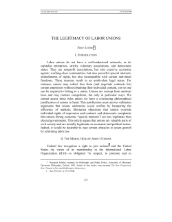 the legitimacy of labor unions