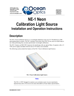 NE-1 Neon Calibration Light Source