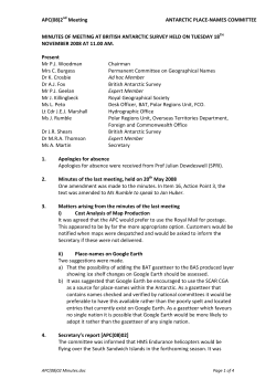 APC(08)2nd Meeting ANTARCTIC PLACE