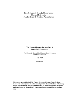 John F. Kennedy School of Government Harvard University Faculty