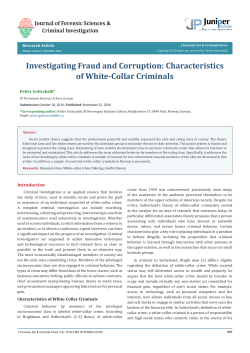 Characteristics of White-Collar Criminals
