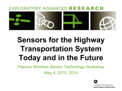 Sensors for the Highway Transportation System Today and in