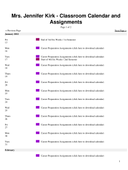 Mrs. Heredia - Homework Calendar