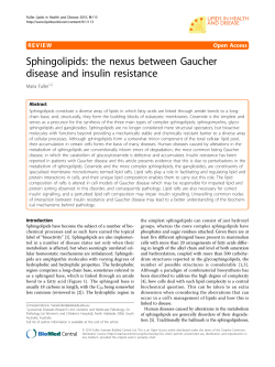 Sphingolipids: the nexus between Gaucher disease and insulin