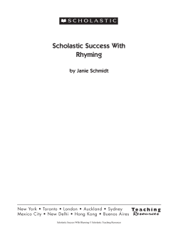 Scholastic Success With Rhyming