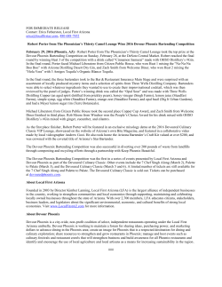 2016 Devour Press Release 7 – Robert Porter