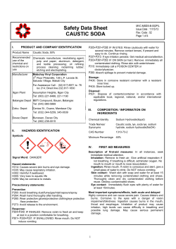Safety Data Sheet CAUSTIC SODA