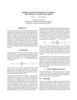 Topic Mixtures vs. Dynamic Cache Models