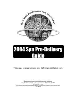 2003 Pre-Delivery Guide 8-8-03