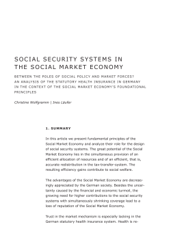 Social Security Systems in the Social Market Economy