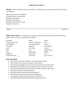 Guided Reading: Chapter 12 TIMELINE: Insert the following events