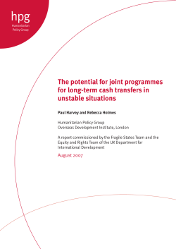 The potential for joint programmes for long