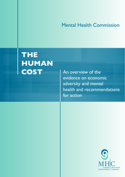 THE HUMAN COST An Overview Of The Evidence On Economic