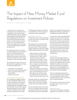 The Impact of New Money Market Fund Regulations on Investment