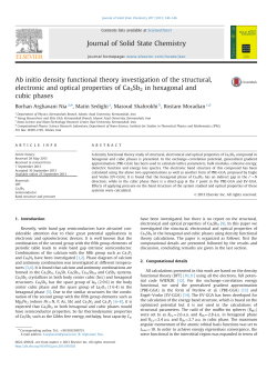 Ab initio density functional theory investigation of the structural
