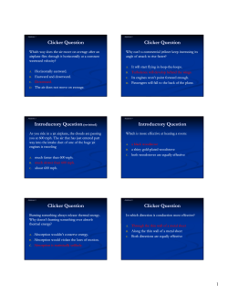 Clicker Questions Answers before Final