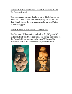 Statues of Prehistoric Venuses found all over the World - L