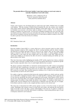 The Potential Effects Of Electronic Stability Control