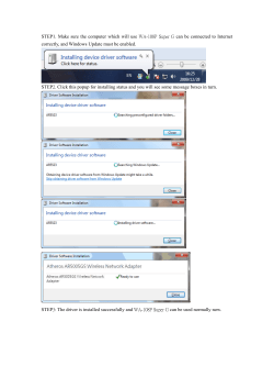 STEP1. Make sure the computer which will use WA