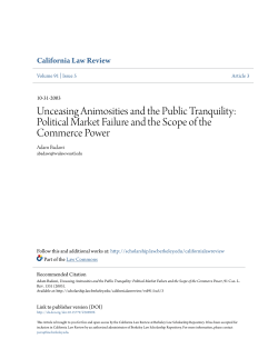 Unceasing Animosities and the Public Tranquility