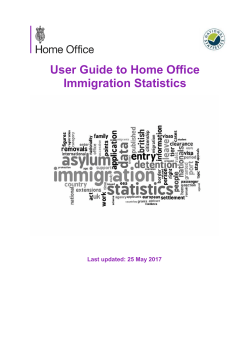 User Guide to Home Office Immigration Statistics