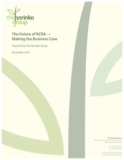 The Future of RCRA - The Horinko Group