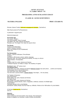 programma classe iv f - Liceo &ldquo;Galilei&rdquo; di Dolo