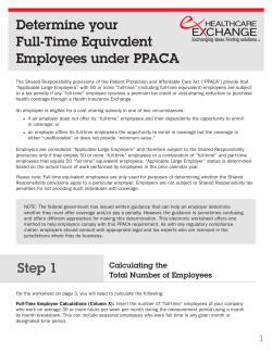 Determine your Full-Time Equivalent Employees under