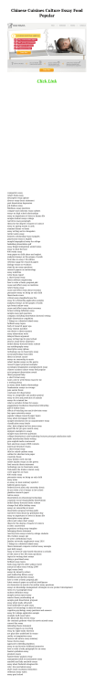 Chinese Cuisines Culture Essay Food Popular
