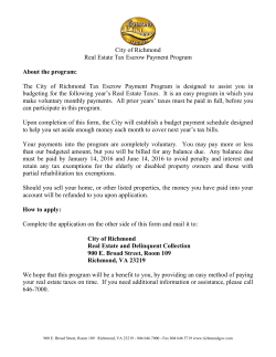 Tax Escrow Application