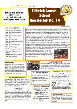Newsletter 14 - Flitwick Lower School