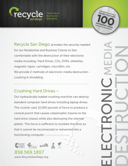 MEDIA DESTRUCTION - Recycle San Diego