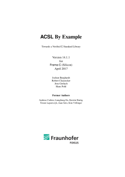 ACSL By Example - Fraunhofer FOKUS