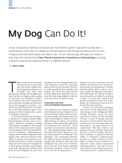 My Dog Can Do It! - Max-Planck